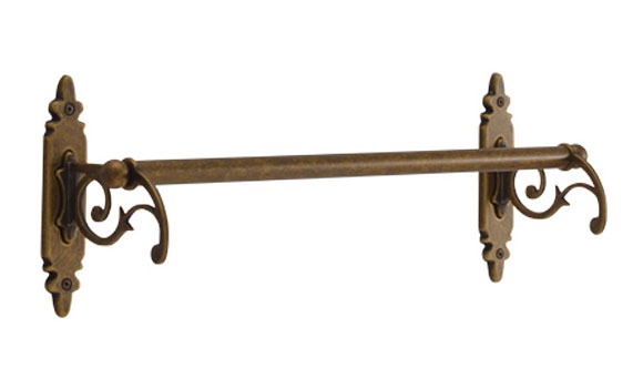 タオル掛け 幅40.5cm 古色 アンティーク タオルバー タオルハンガー