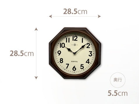 掛け時計 28.5cm 日本製 静音 電波時計 壁掛け 時計 かけ時計 電波