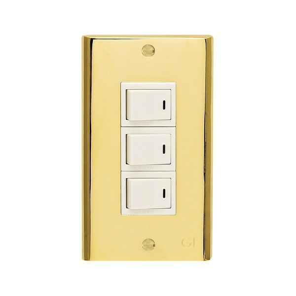 スイッチプレート 金色 ゴールド 2口 フルカラーシリーズ スイッチ