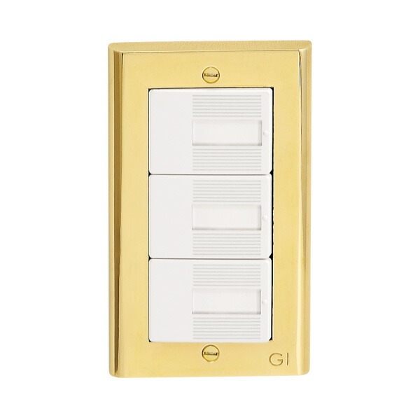 スイッチプレート 金色 ゴールド 2連4口 コスモワイドシリーズ