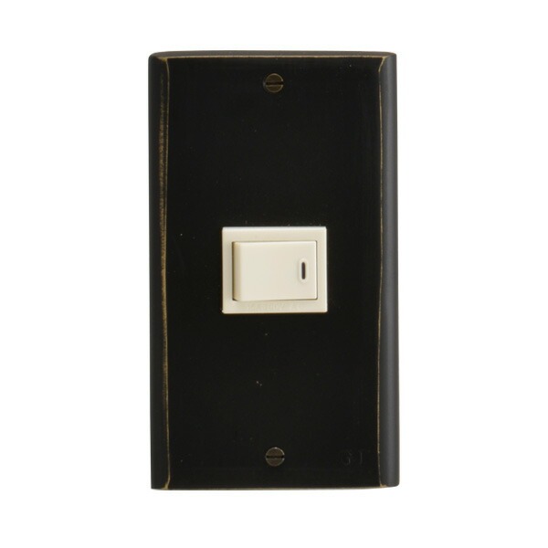 スイッチプレート 黒色 ブラック 3口 フルカラーシリーズ スイッチ