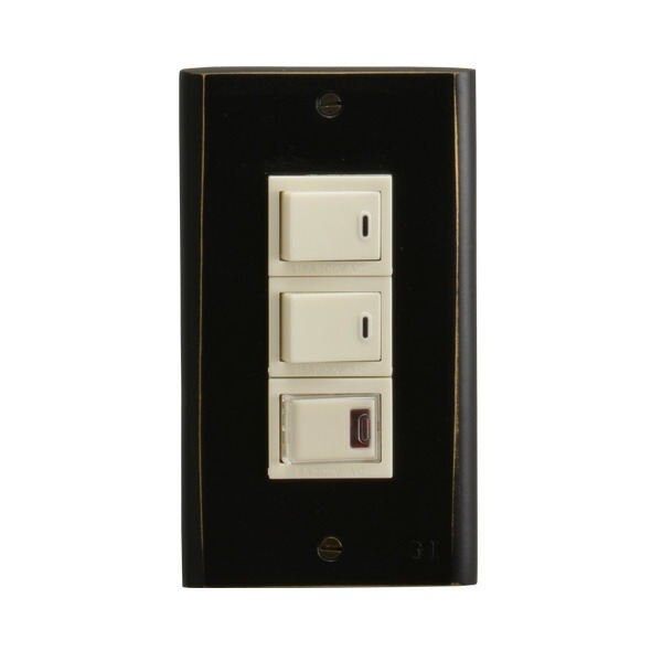 スイッチプレート 黒色 ブラック 3口 フルカラーシリーズ スイッチ