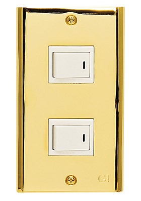 アンティーク真鍮 ゴールド スイッチ コンセント カバー プレート 2口用×5枚 スイッチプレート コンセントカバー 5枚セット 2口 スイッチ
