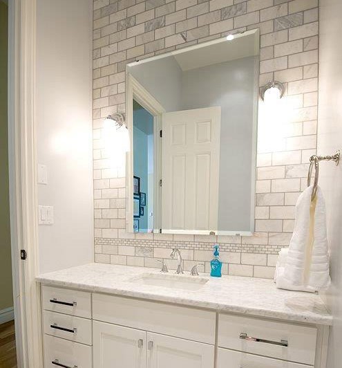 クリスタル ミラー 洗面鏡 浴室鏡 400x500mm 長方形 デラックスカット
