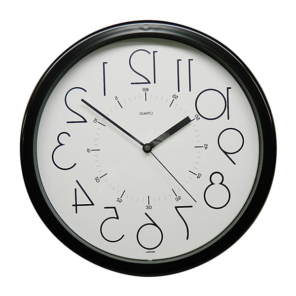 逆転時計 32cm 逆回転 時計 反対 動く 針 仕掛け時計 掛け時計