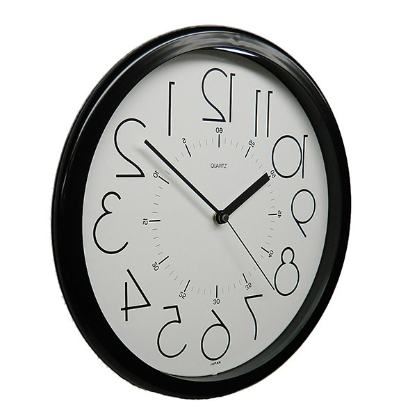 回転仕掛け置き時計 逆転時計 32cm 逆回転 時計 反対 動く 針 仕掛け時計 掛け時計