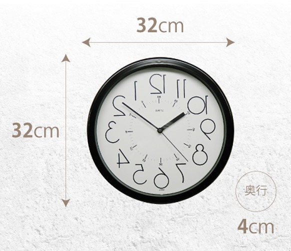 逆転時計 32cm 逆回転 時計 反対 動く 針 仕掛け時計 掛け時計