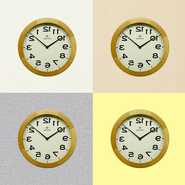 逆転時計 32cm 逆回転 時計 反対 動く 針 仕掛け時計 掛け時計