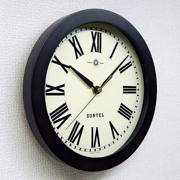 掛け時計 25cm 日本製 静音 電波時計 壁掛け 時計 かけ時計 電波 電波