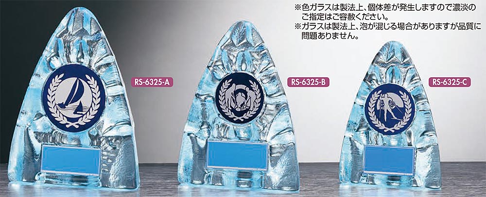 【プレート彫刻無料】ガラス製楯RS-6325-C　表彰・記念品・レプリカ
