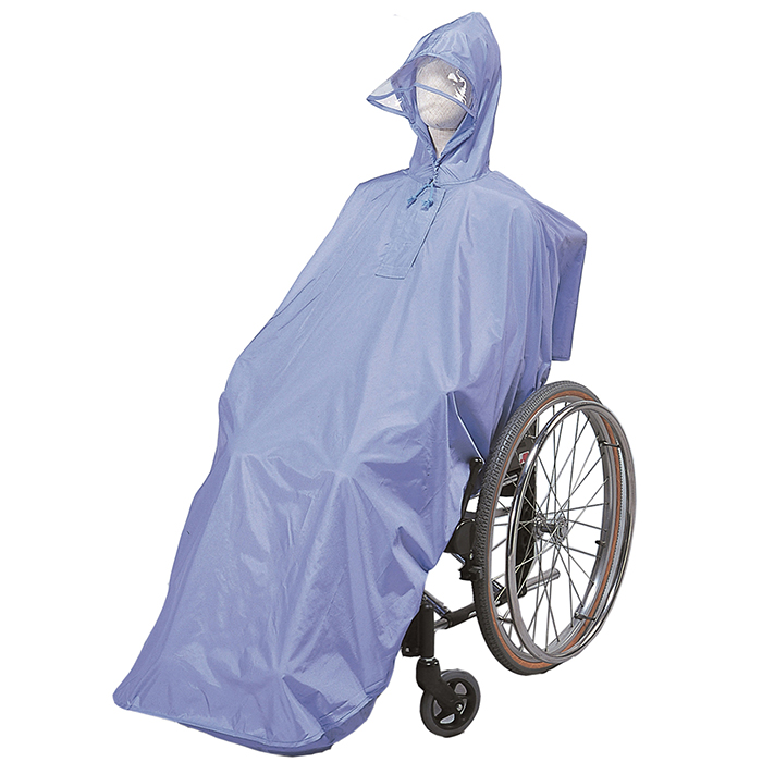 車椅子用レインコート ケアーレイン 9096 車いす 雨具 かっぱ 梅雨 紫 パープル 青 ブルー ピンク 高齢者 2025 2026_1