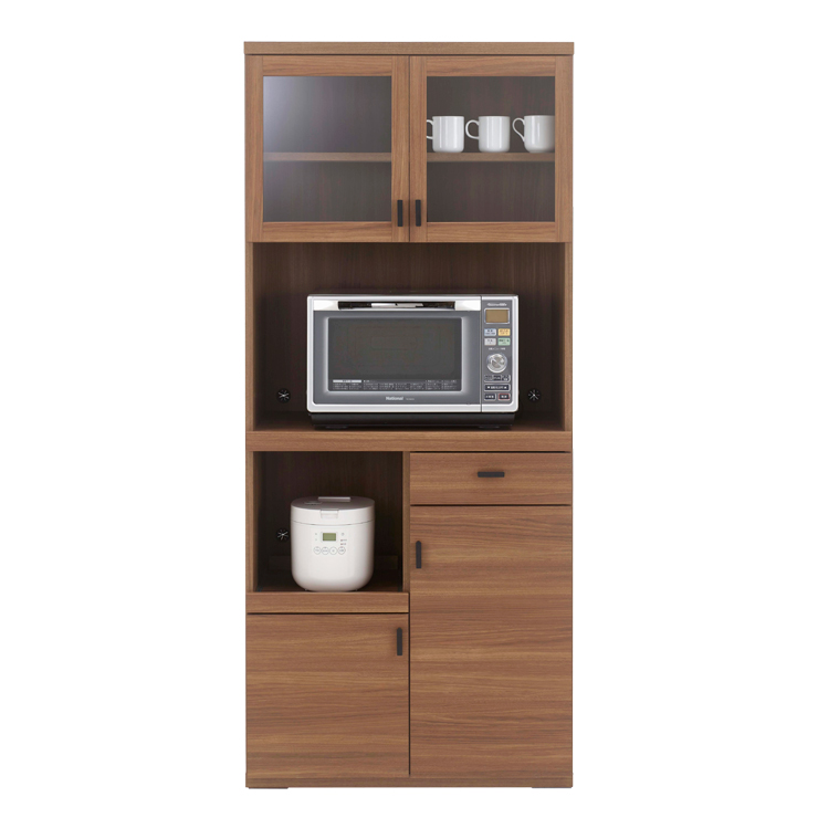 キッチンボード レンジ台 食器棚 完成品 ダイニングボード 小型 コンパクト キッチン 収納 キャビネット 79 cm キッチンラック レンジボード_1