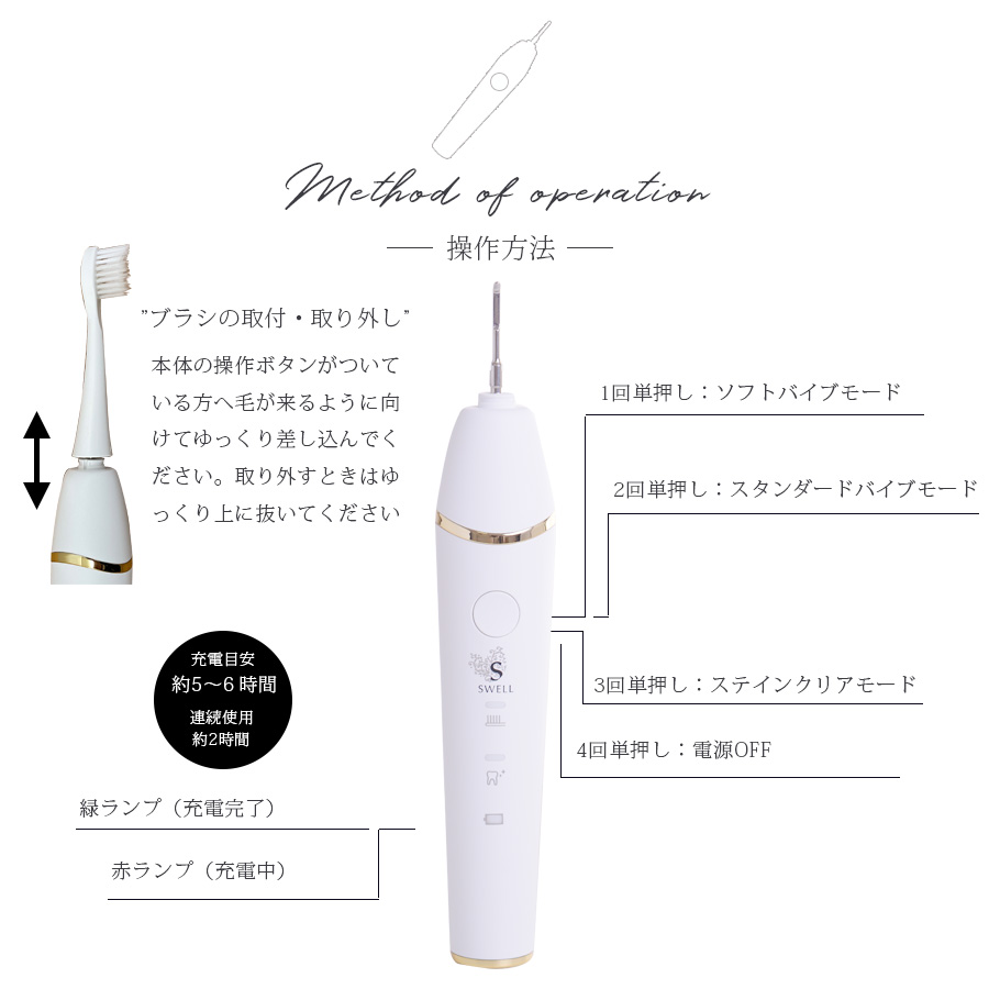 電動歯ブラシ シャイニーキャビテック 歯ブラシ 替え 自宅で出来る