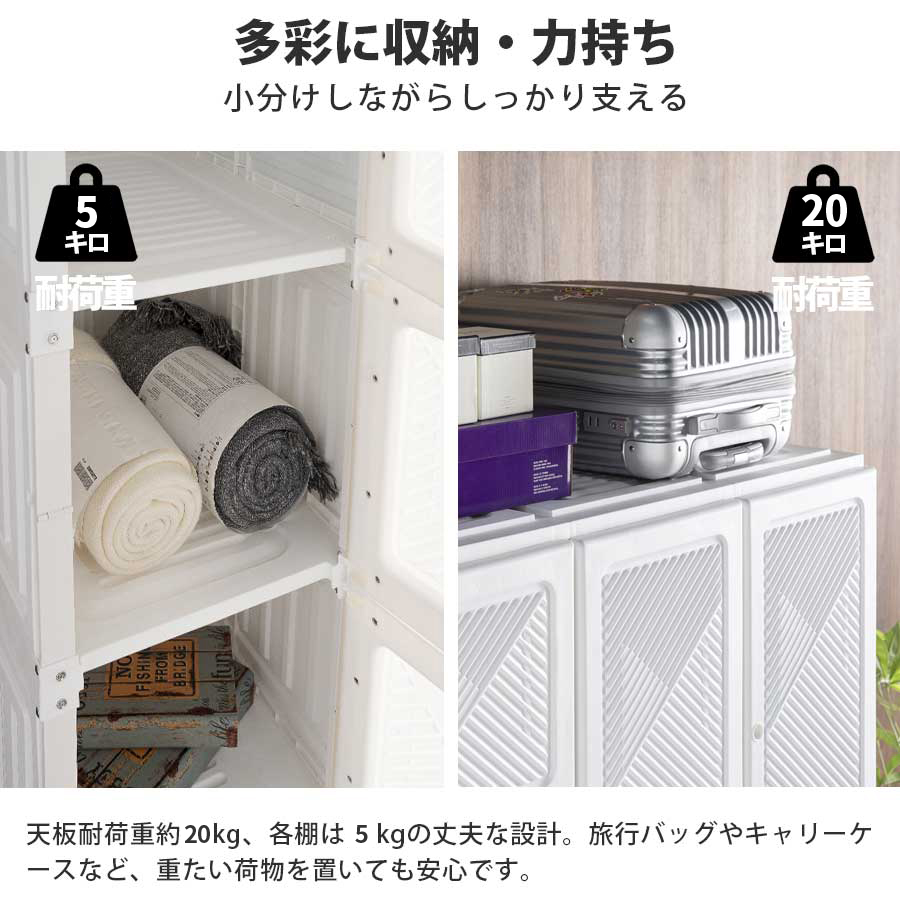 クローゼット ワードローブ 折りたたみ ハンガーラック 衣類収納 扉