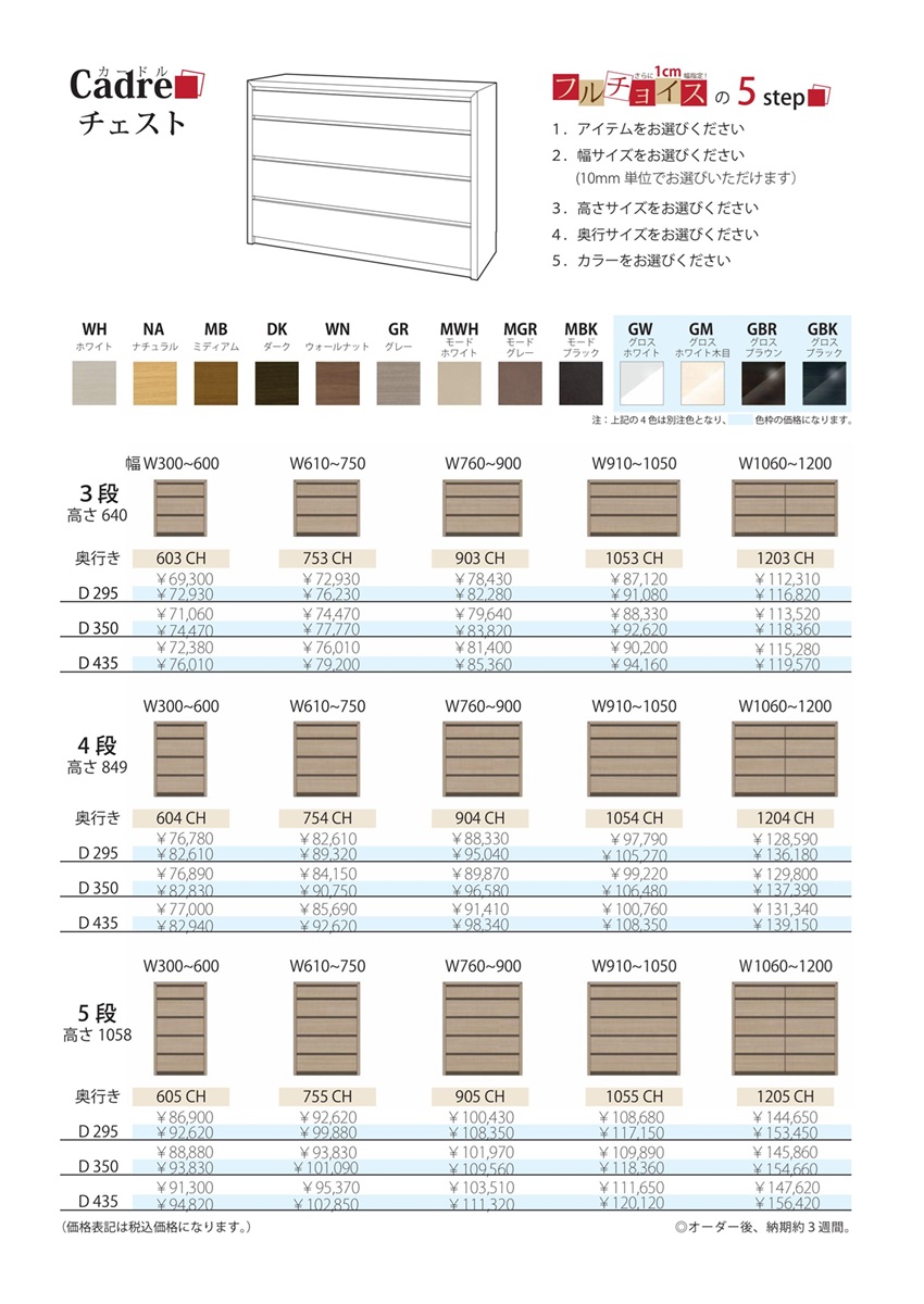 両開キャビネット カードル 幅60cm 高さ85cm リビング収納 奥行295mm