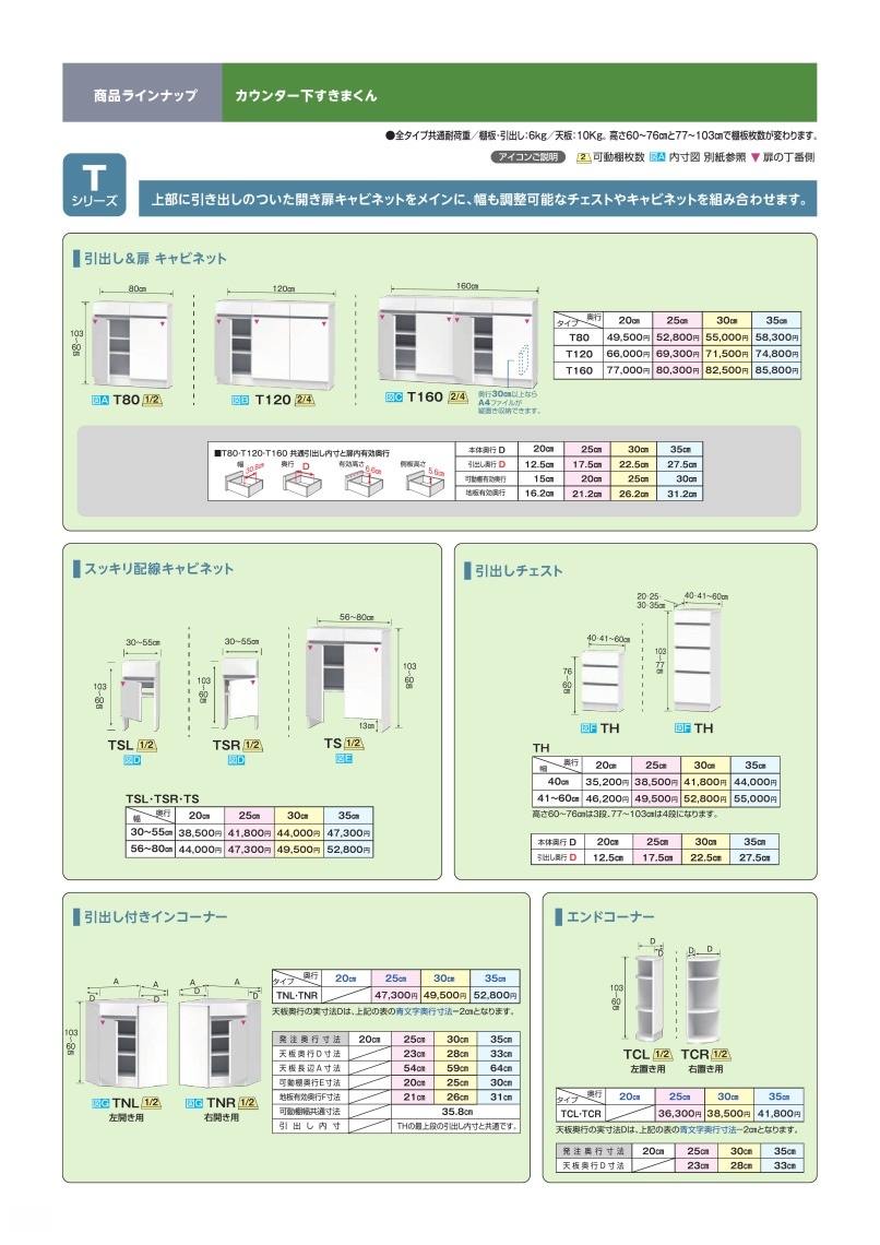 家具ホーム ヒラオカ Yahoo!店 - カウンター下 CSD series｜Yahoo