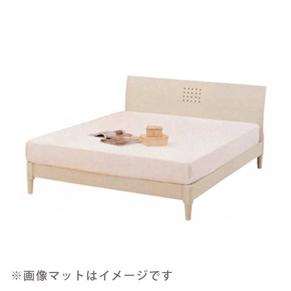 秋田市 ベッド ダブルベッド マットレス付き ボンネルコイル ベッドフレーム すのこ 木製 脚付き