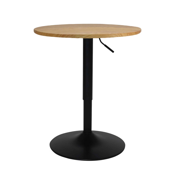 カフェテーブル 昇降式 直径60cm 丸テーブル ハイテーブル 昇降テーブル 天板回転 ターンテーブ...