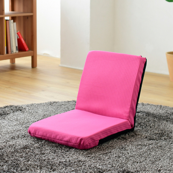 座椅子 リクライニング 7段階 1人掛け フロアチェア ファブリック 撥水