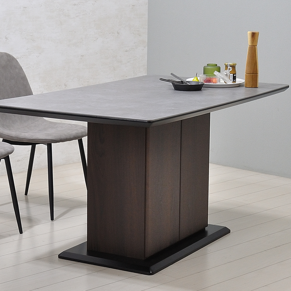 【新品】大理石調　ダイニングテーブル ダイニングテーブル セラミック 大理石調 テーブルのみ 幅140 収納付き