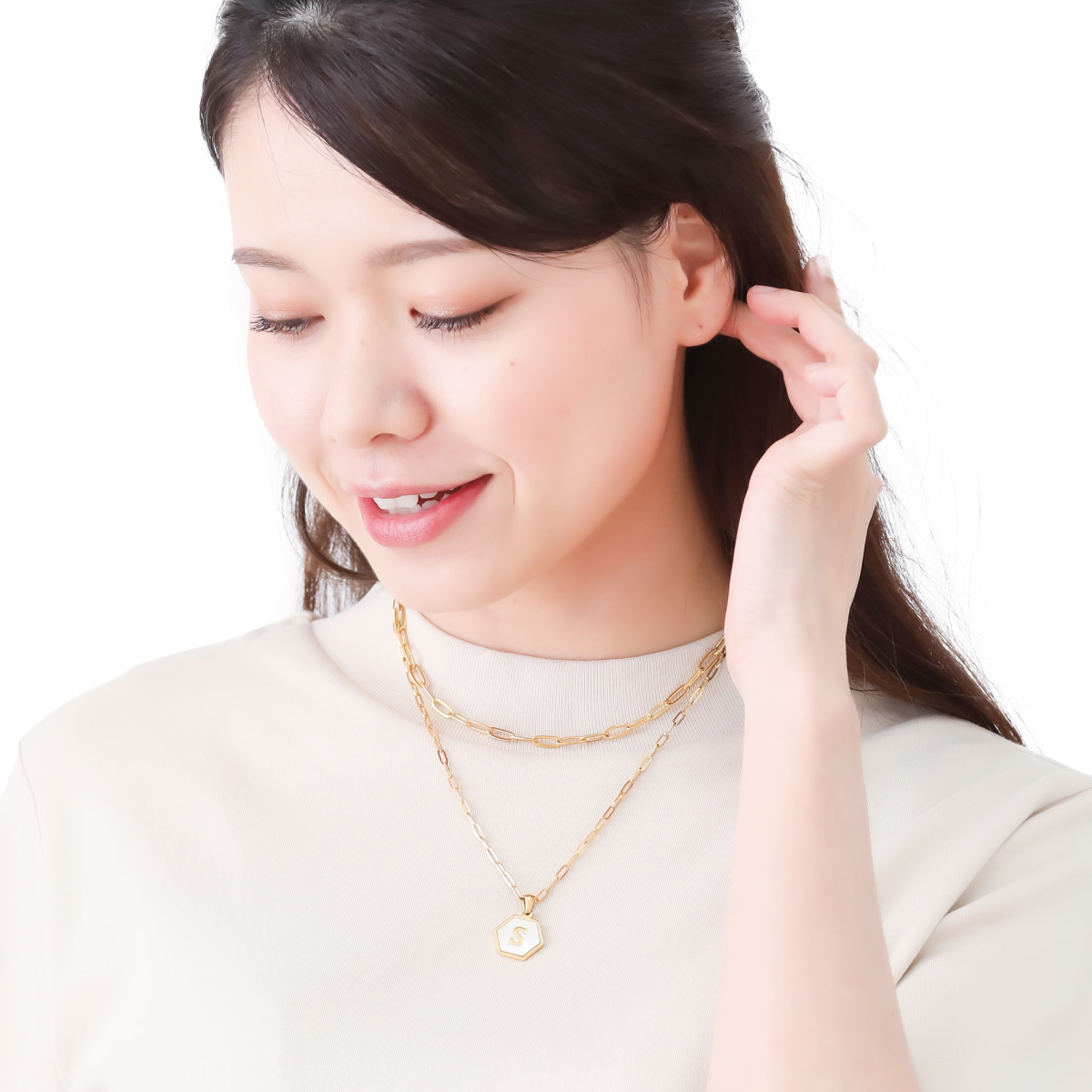 シェルペンダントネックレス ペンダント ネックレス サージカルステンレス製 2本セット シェル