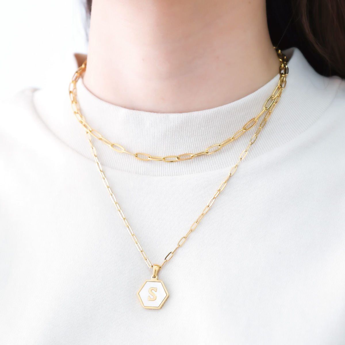 シェルペンダントネックレス シェルペンダントネックレス シェルクローバー ネックレス VBMP506860MP