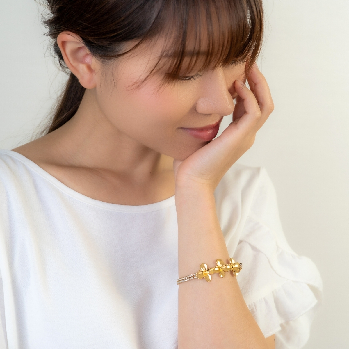 ブレスレット フラワー レディース サージカルステンレス 華やか