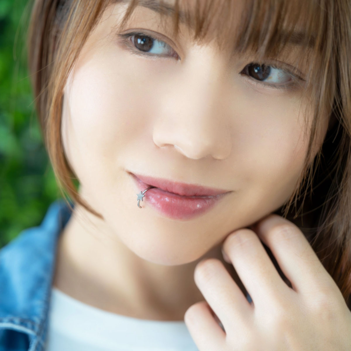唇用 フェイクピアス レディース サージカルス...の詳細画像5