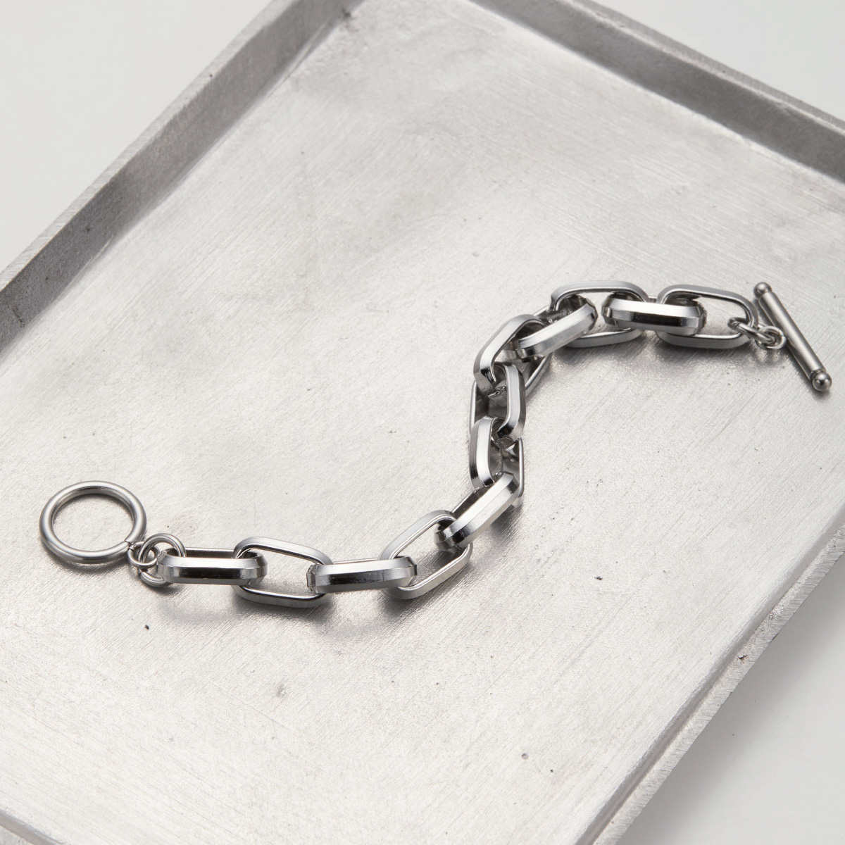 ステンレス　ワイドマンテルチェーン ブレスレット チェーン メンズ サージカルステンレス マンテル ワイド