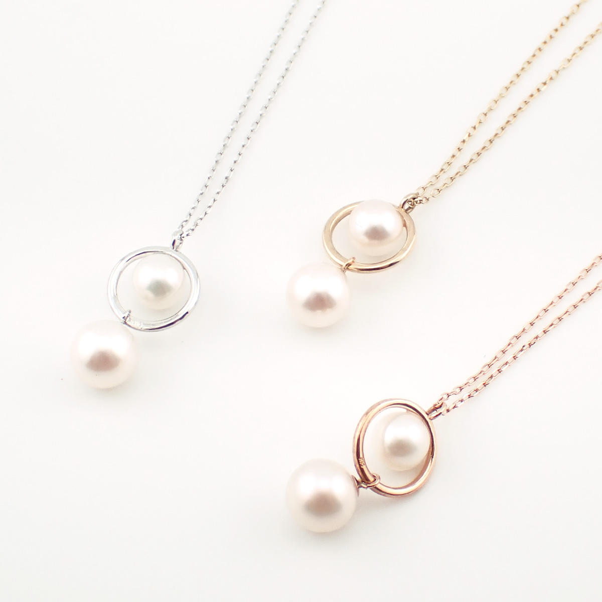 K10 10金 アコヤパール 真珠 ドレスに合う シンプル ホワイトゴールド 
