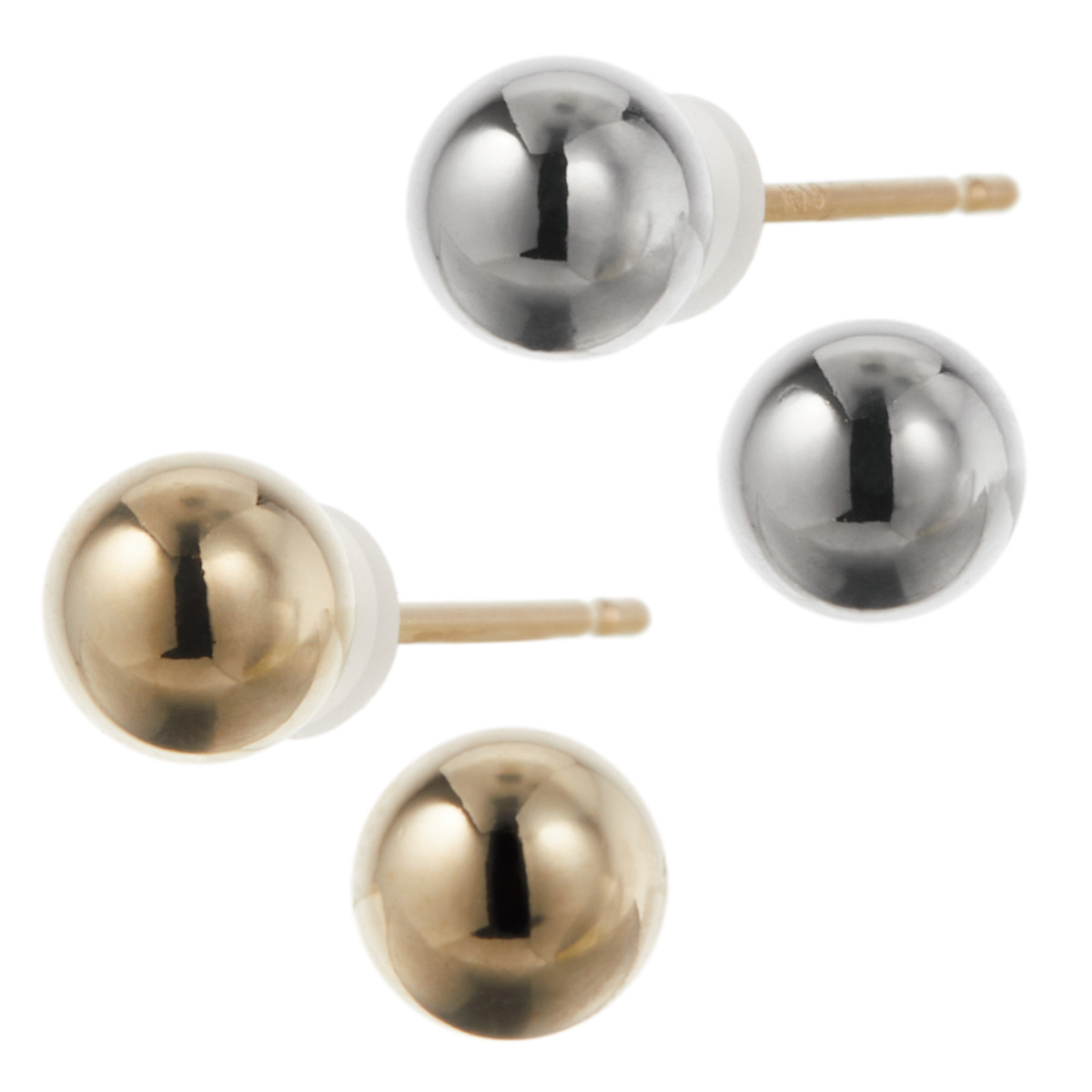 K18ポスト 18金 ゴールド 丸玉 ボール 4mm シンプル お肌に優しい 金属 