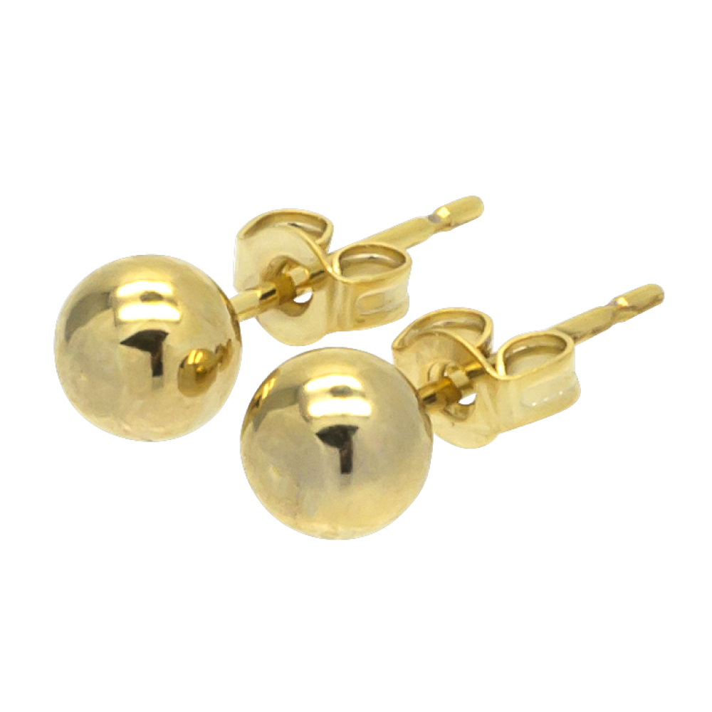 ピアス レディース ボール 4mm 24K 18Kピンクゴールド プラチナ