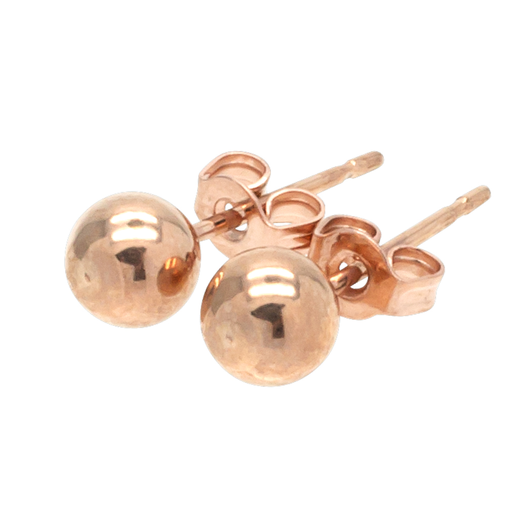 ピアス レディース ボール 4mm 24K 18Kピンクゴールド プラチナ