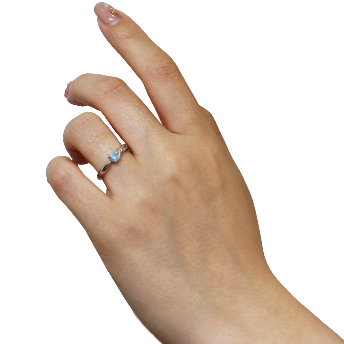10月の誕生石オパール 指輪 Opal Ring レディース 日本製 ロジウムコーティング ブルー 大人 綺麗 上品｜kagu-piena｜05