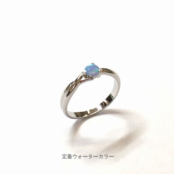 10月の誕生石オパール 指輪 Opal Ring レディース 日本製 ロジウムコーティング ブルー 大人 綺麗 上品｜kagu-piena