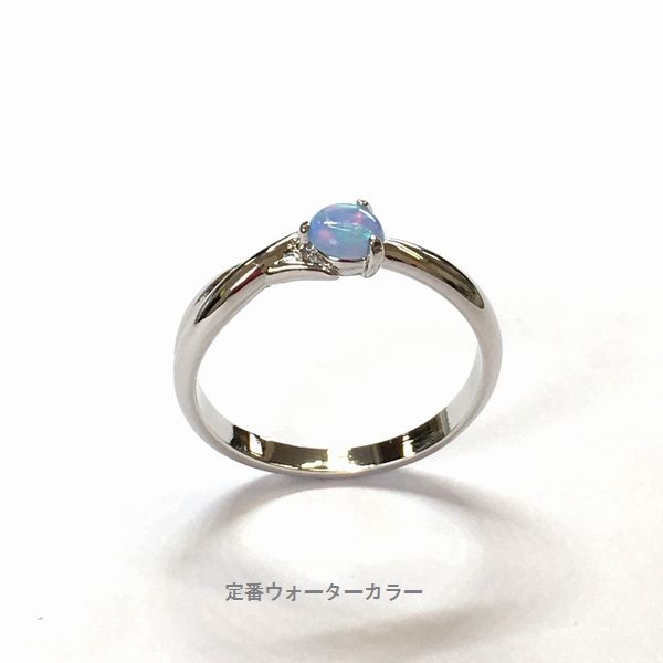 10月の誕生石オパール 指輪 Opal Ring レディース 日本製 ロジウムコーティング ブルー 大人 綺麗 上品｜kagu-piena｜03