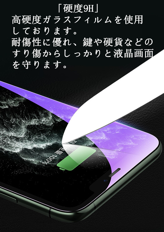 新iPhone対応 前面(液晶)用iPhone15 pro max 保護ガラスフィルム コスパ良9H 2.5D加工 ブルーライトカット｜kagu-piena｜02