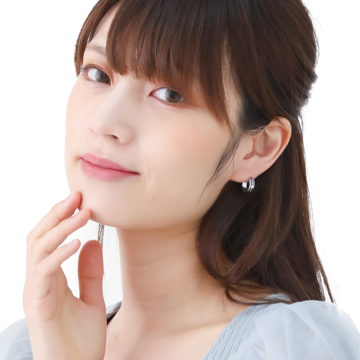 天然石コレクション １つ売りフープピアス LEIA 一粒ルビーのフープピアス | 天然石ワイヤージュエリー Premier