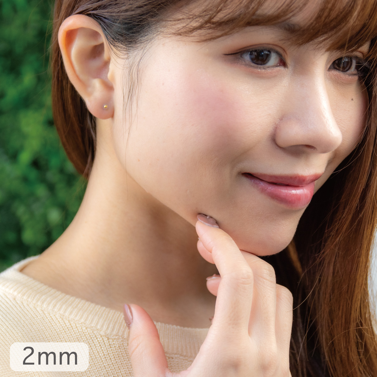 ボールピアス 2ミリ3ミリ チタンポスト ミニ玉ピアス 小さいボール