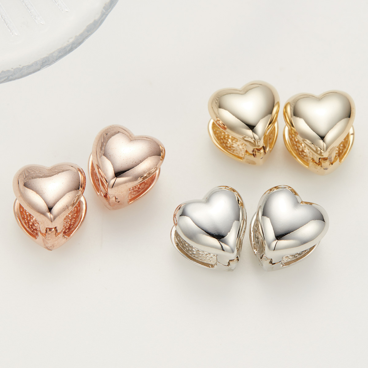 Yahoo! Yahoo!ショッピング(ヤフー ショッピング)ピアス レディース 両耳用 ハート フープ ミニ 小さい 上品 中折れ キャッチレス かわいい