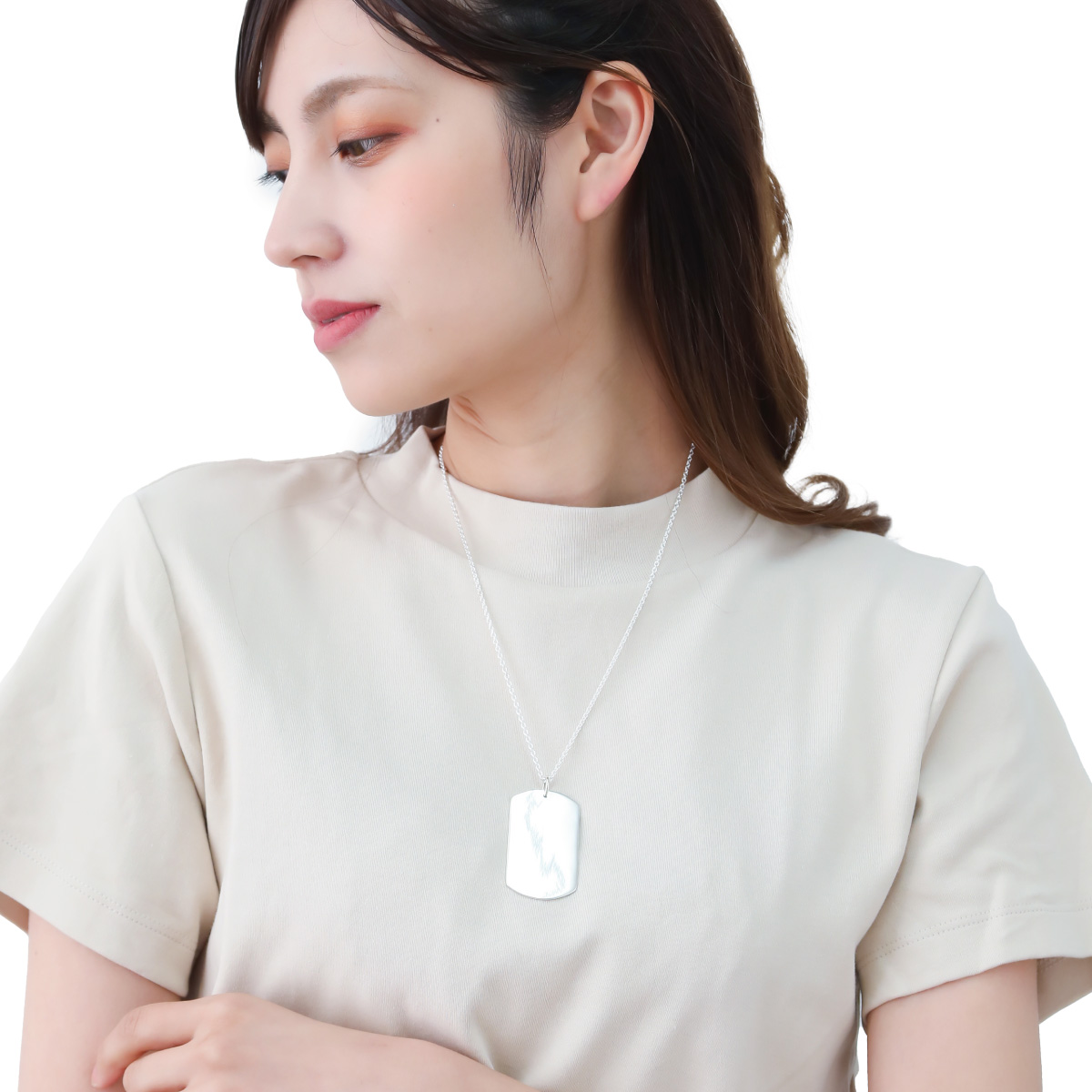 ドッグタグ 大ぶり プレート ペアにも 恋人 ネックレス ペンダント メンズ レディース シルバー925 刻印可能 名入れ メッセージ刻印 爆買_8