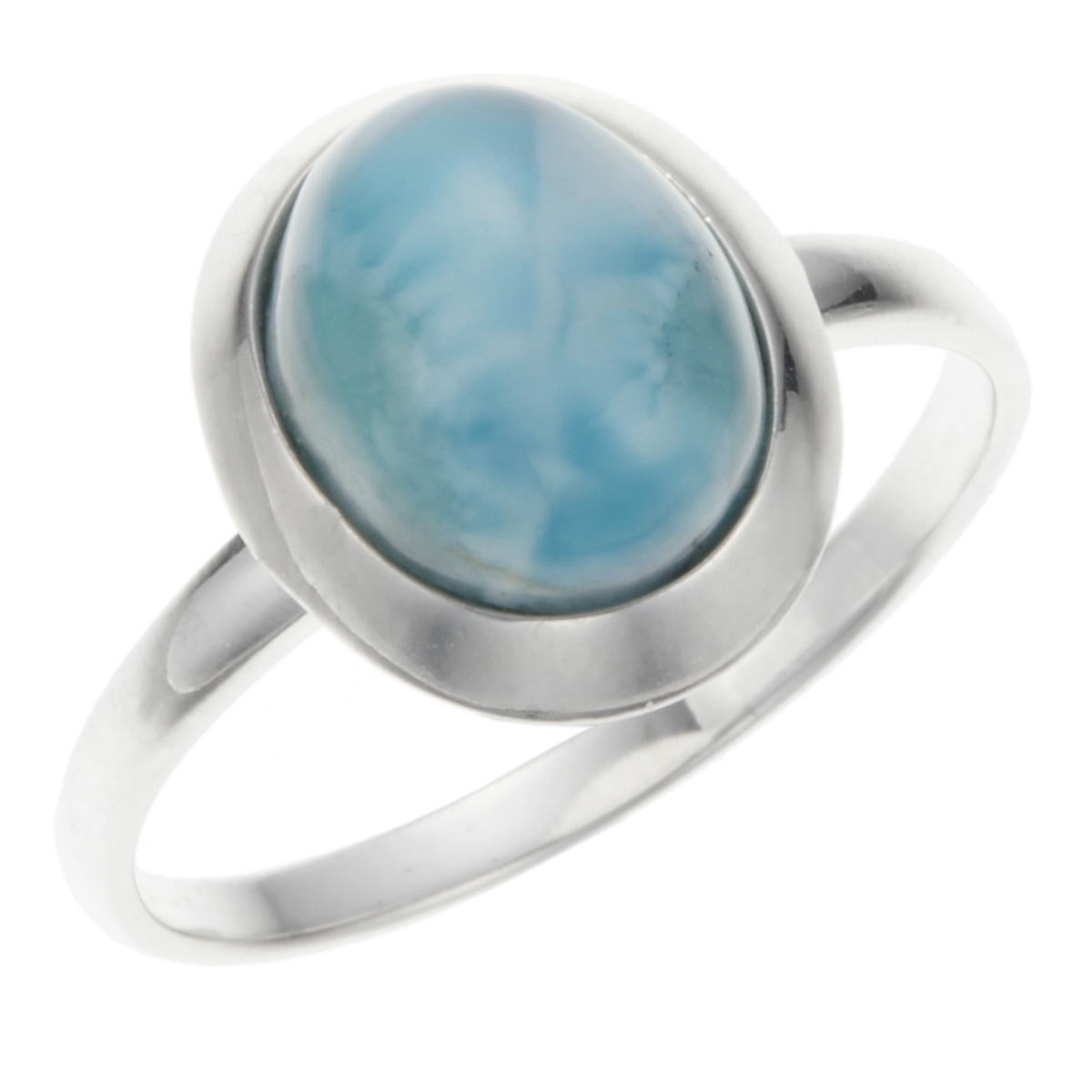 リング レディース シルバー925 天然石 ラリマー ブルー ペクトライト