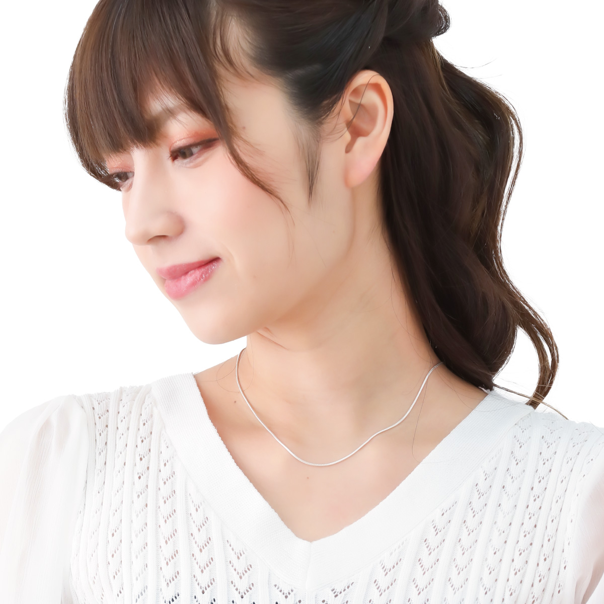 ネックレス シルバー925 フォックステールチェーン シルバー