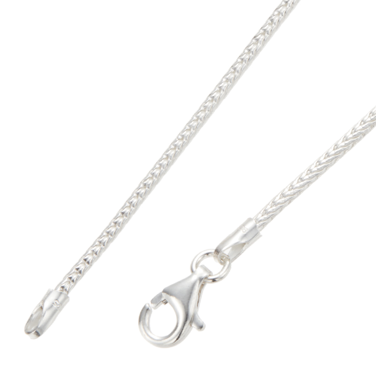 【希少】フォックステールチェーン ネックレス シルバー925燻し70cm a1751-18-45 ブラック(燻し)フォックステールチェーンシルバー