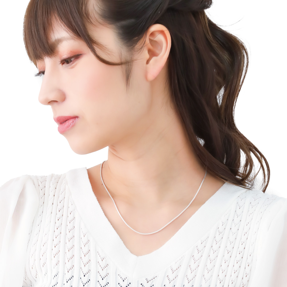 ネックレス シルバー925 フォックステールチェーン シルバー