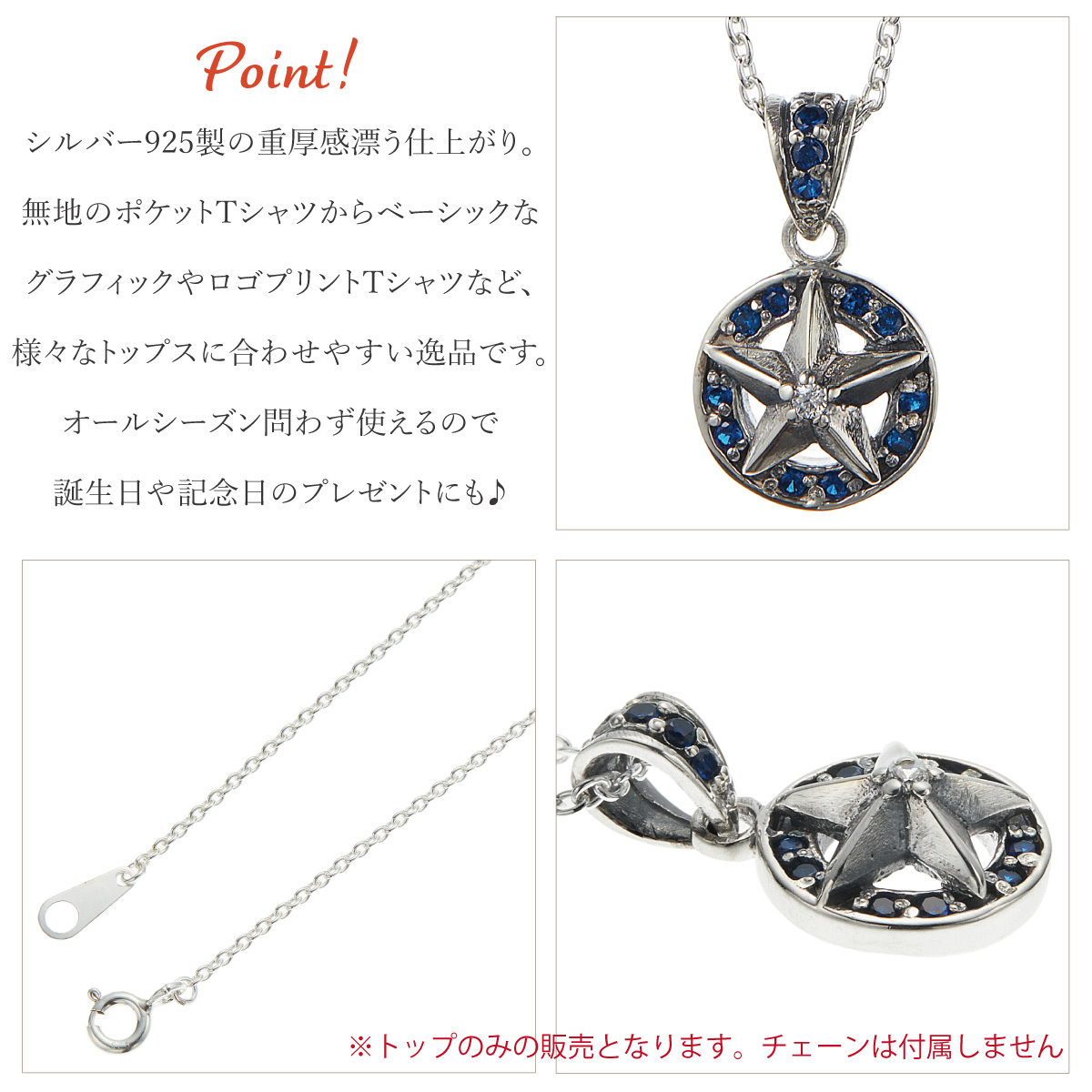 ペンダントトップ ネックレストップのみ メンズ レディース シルバー 