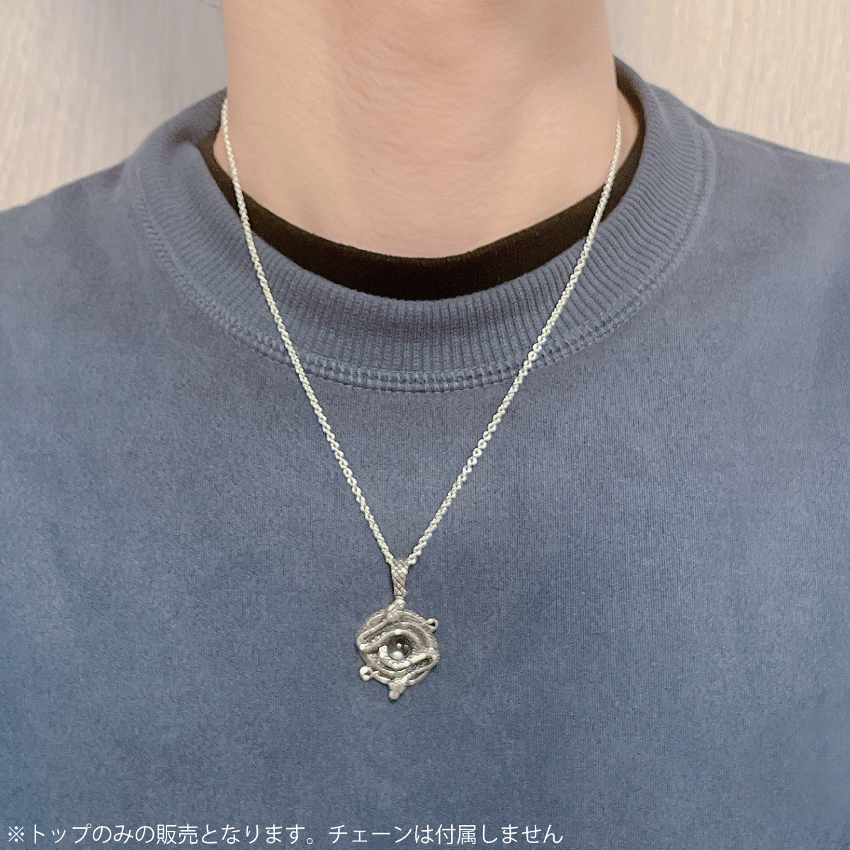 ペンダントトップ ネックレストップのみ メンズ シルバー925 水晶 ヘビ