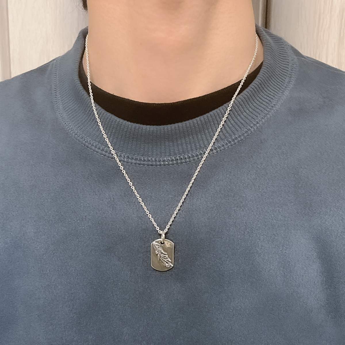 ネックレス ペンダント メンズ シルバー925 ドッグタグ プレート