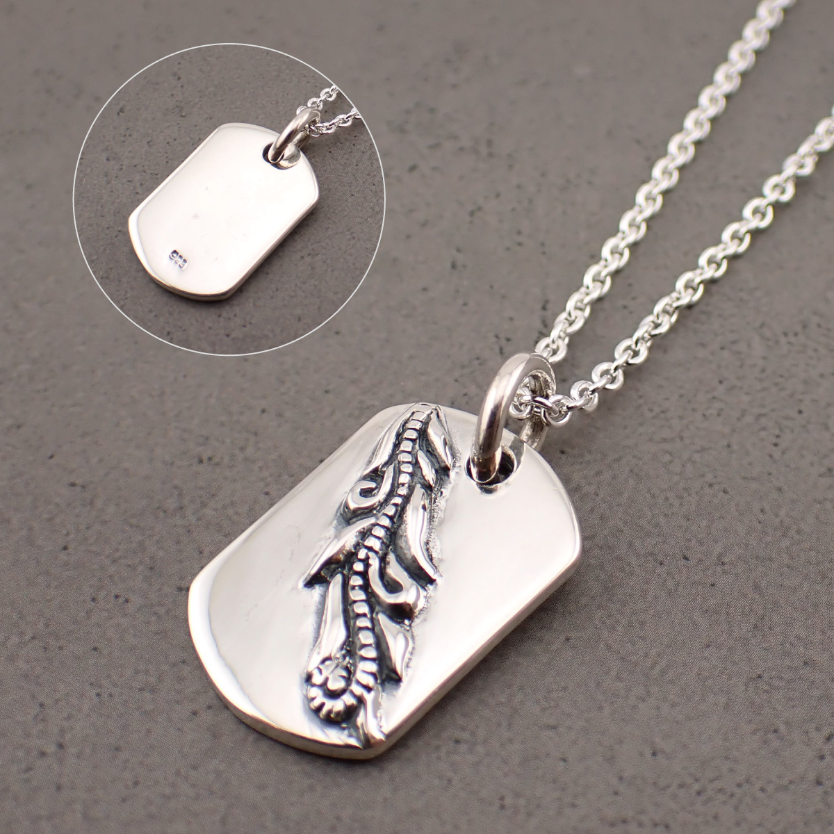 ネックレス ペンダント メンズ シルバー925 ドッグタグ プレート