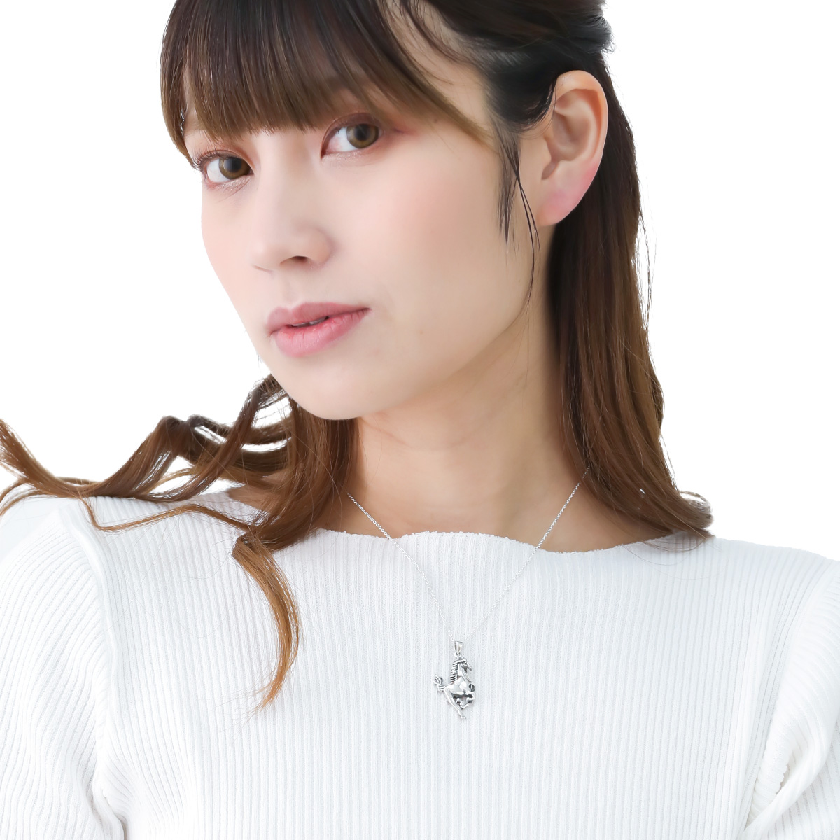 ネックレス ペンダント レディース メンズ シルバー925 アズキチェーン 馬 ホース 動物 アニマル シンプル お肌に優しい 金属アレルギー対応 爆買_2